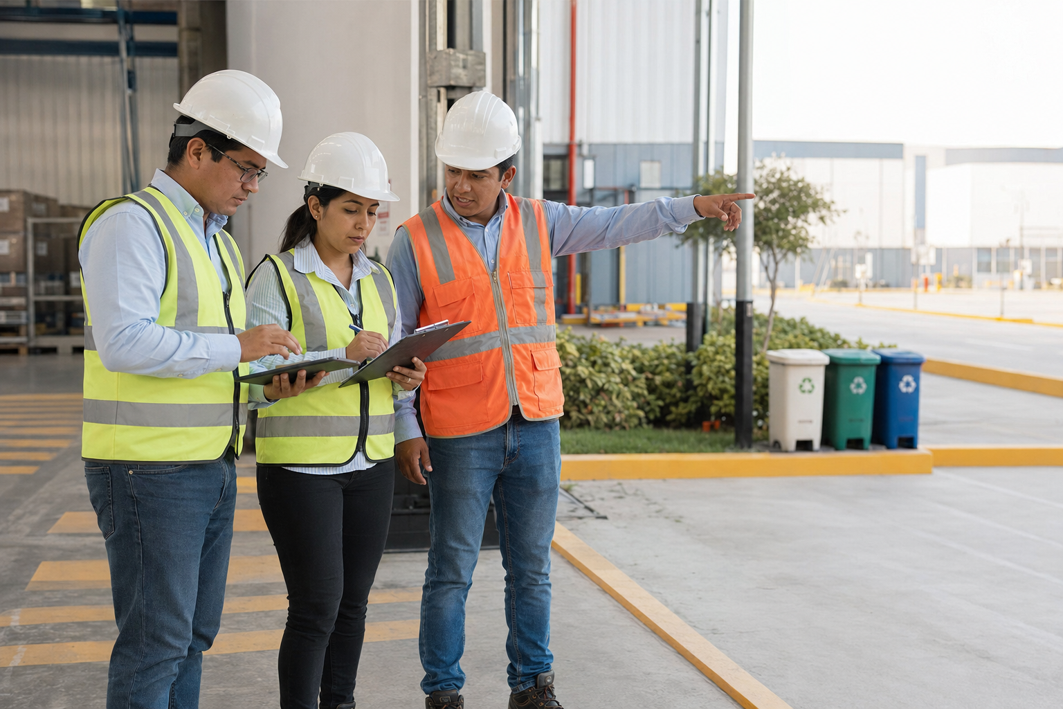 Equipo auditor realizando una revisión de seguridad y ambiente en una operación peruana